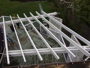 Rob constructed a purgola with his handyman and carpentry skills in Vancouver, BC, Canada. 